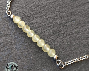 Yellow Calcite Grade A Bar Bracelet Silver bridemaids gifts, Gemstone bead alchemic jewelry wedding gift, energy healing crystals