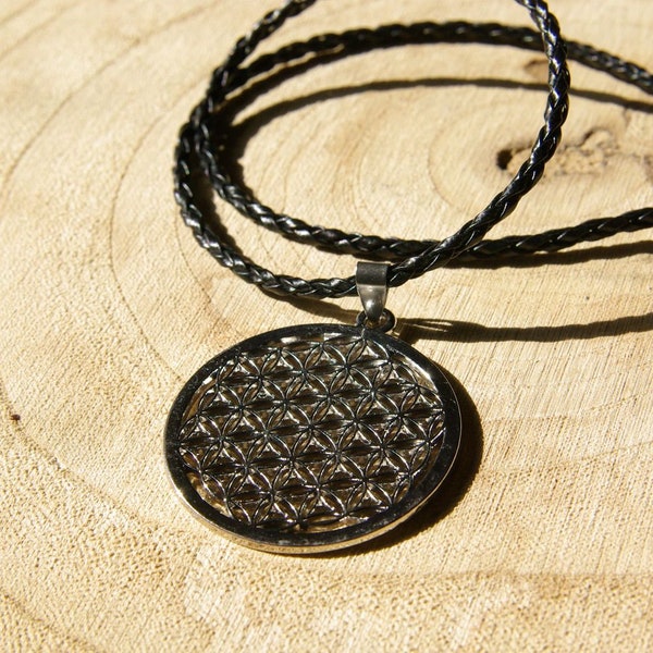 Flower of Life Men's Necklace, charms meditation sacred geometry, amulet protection spiritual talisman, alchemic Jewelry Gift for him