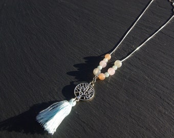Moonstone Grade A Human Expansion Tassel Necklace Wedding Gifts 925 sterling silver, Healing Crystals Gemstone Divine Energy jewelry