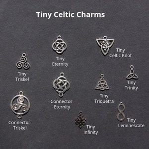 Celtic knot Tiny Trinity charm necklace, Celtic Knot Triquetra Pendant, amulet spiritual talisman protection Triskel Jewelry gifts for men image 1