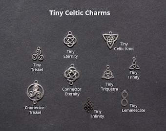 Celtic knot Tiny Trinity charm necklace, Celtic Knot Triquetra Pendant, amulet spiritual talisman protection Triskel Jewelry gifts for men