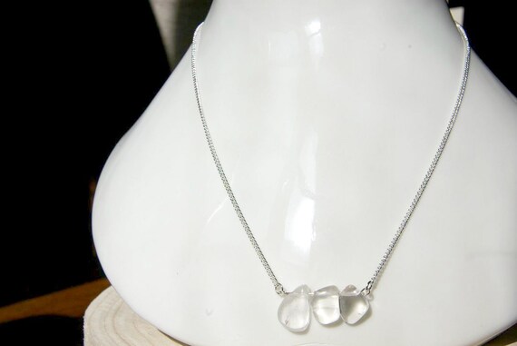 Crystal Quartz ∞ Healer Master, All purposes Crystal, Aligns Chakras ∞ Bar Necklace, 925 Silver, Crystal Gemstone, Jewelry, Gift for Her