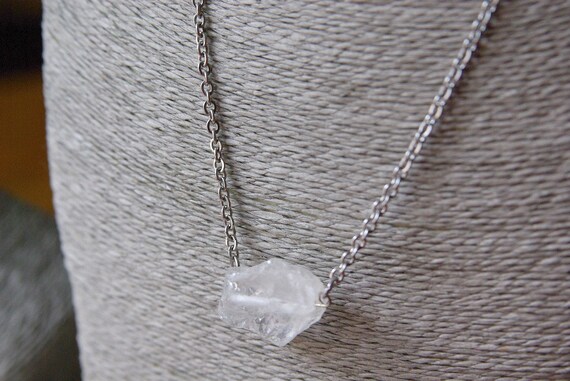 Crystal Quartz ∞ Healer Master, All purposes Crystal, Aligns Chakras ∞ Raw Crystal, Necklace, Gemstone, Gift for Her, Jewelry, Gift for Him