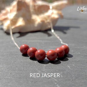 Red Jasper Grade A Bar Necklace in 925 Sterling Silver, Crystal choker bridemaids gifts, energy healing crystals wedding emotional jewelry