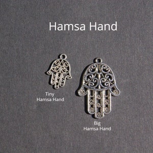 Hamsa Hand of Fatima Necklace is Evil Eye Protection, a good Luck Success Egyptian Amulet, Gift Friendship Handmade Charm Jewelry Women image 10