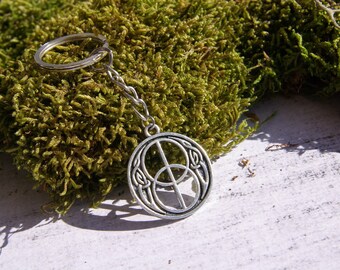 Living Cell Sacred Geometry Keychain, Living Cell amulet spiritual charm, talisman protection Jewelry gifts for men