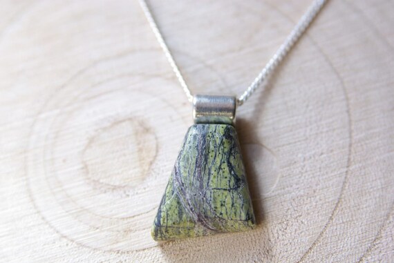 Natural Green Jade Jewelry, Gemstone Necklace, Chakra Pendant Cabochon, Jade Gift for Her, Birthstone, Healing Crystals, Handmade