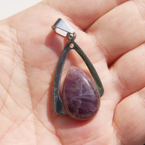 Amethyst Kristall Halskette, einzigartige Geschenke für sie Edelstein Cabochon Schmuck Heilkristalle, Schütze Sternzeichen Halskette Geschenk für Mama