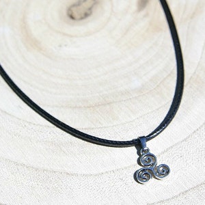 Celtic knot Tiny Trinity charm necklace, Celtic Knot Triquetra Pendant, amulet spiritual talisman protection Triskel Jewelry gifts for men image 5