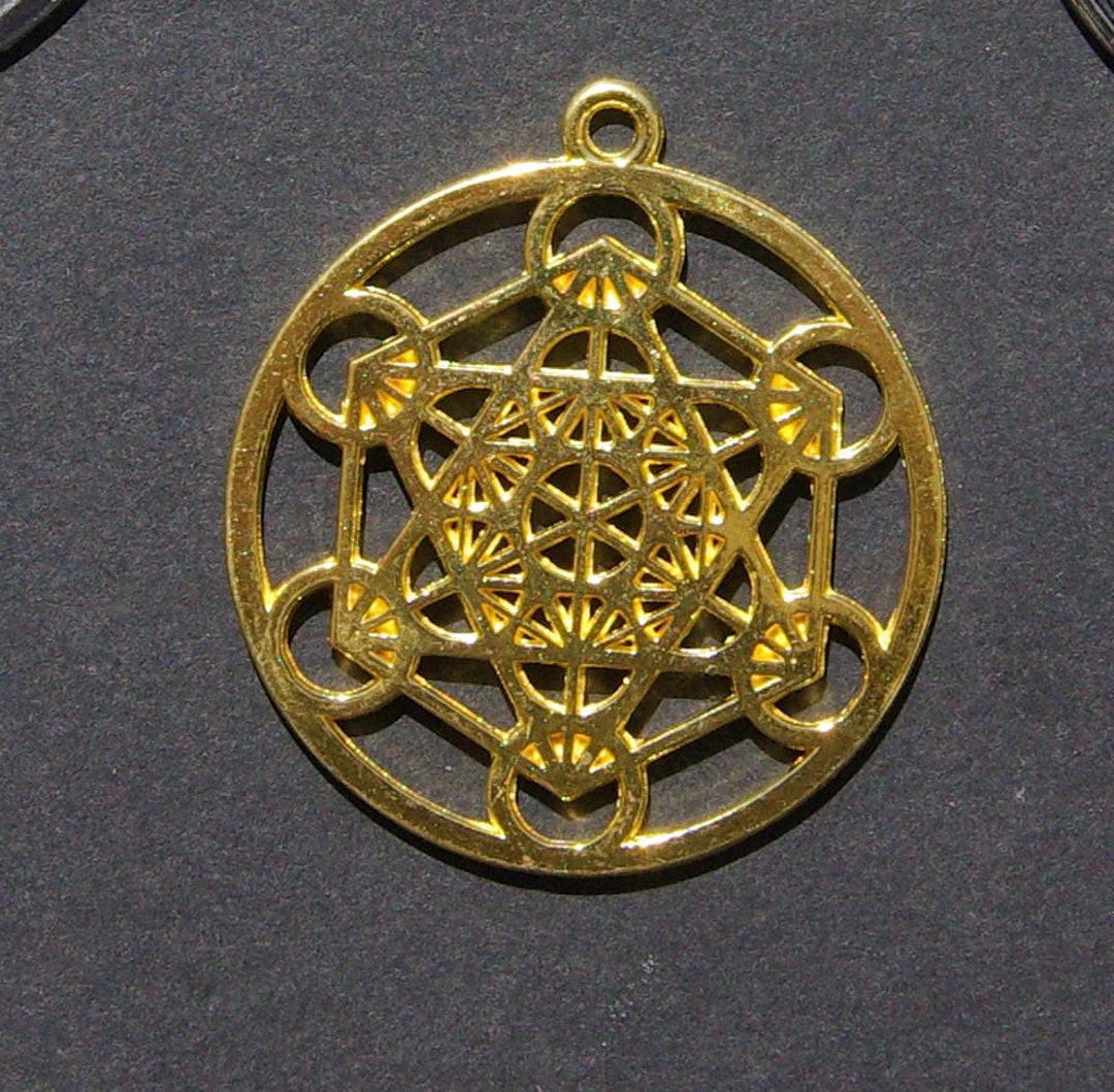 Collier Métatron – Chaîne Pendentif Métal , Protection, Élévation, Géométrie Sacrée | Dans les Yeux de Gaïa