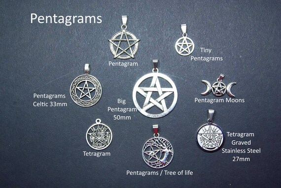Pentacle Charms Necklace Personalized 
