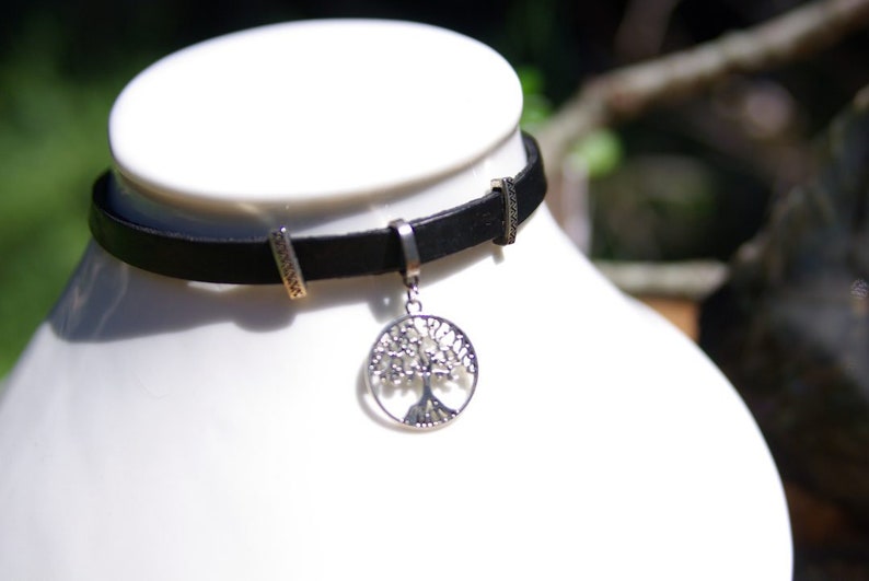 Sacred Geometry witchcraft supply unique gifts Tree of life Charm Personalized Gothic Choker Talisman Protection Pagan Occult Jewelry