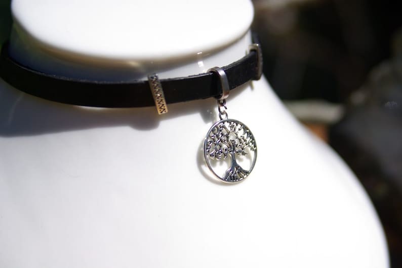 Sacred Geometry witchcraft supply unique gifts Tree of life Charm Personalized Gothic Choker Talisman Protection Pagan Occult Jewelry
