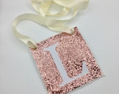 Rose Gold Glitter Hen Party L Plate, Hen party favours, Bride to be L Plate, Hen party gift, Bride to be gift