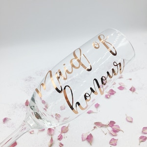 Decal for Bridesmaid glass, DYI Bridesmaid champagne flute, champagne glass, Sticker for Bridal party glasses