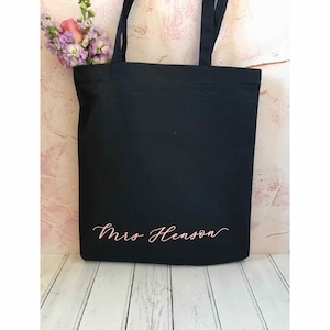 Gepersonaliseerde leraar Tote Bag, leraar Tote Bag, school Leaving gift, cadeau voor leraar, leraar geschenken, afstuderen Tote Bag canvas, school
