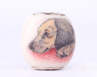 Customizable Charm “Pet Portrait”, Elforyn material - Eco-friendly Alternative to |vory, Chronicles Charm, Pet Memorial Charm From Photo