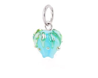 Strawberry Lamp work Glass Bead – Handcrafted Artisan Charm | European-Style Beads Bracelet | Handmade Jewelry Gift for Her
