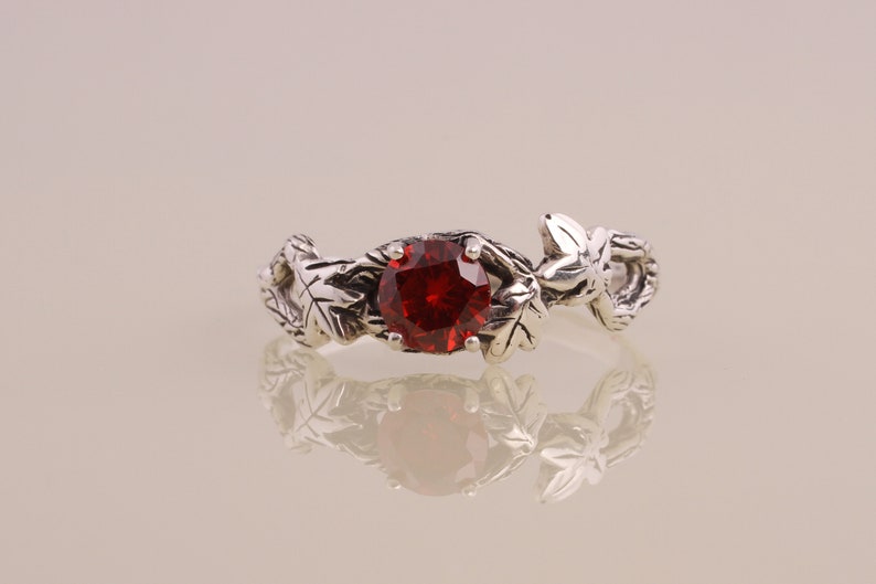 Hand Made Women Silver Ring Perfect Engagement Present Gift fo Her Custom Jewelery Oak Leaves Sterling Silver Ring by Chronicles