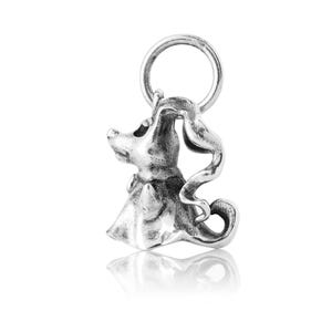 Geisterhund und Mond – Handgefertigte Perle | Sterlingsilber-Armbandanhänger im europäischen Stil | Geschenk für Sie | Halloween-Anhänger für Mädchen