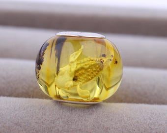Gemstone Charm by Chronicles, "Koi Carp", Charm for Bracelets, Jewelry for Women, Carved Gemstone, Unique gift for Her