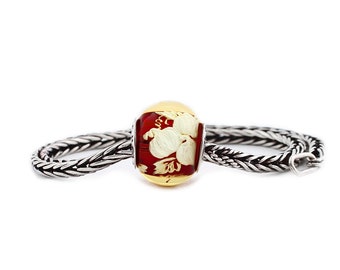 Gemstone Charm “Little Pumpkin” by Chronicles, Charm that fits Bracelets and Bangles, Jewelry for Women, Unique gift, Fall season jewelry