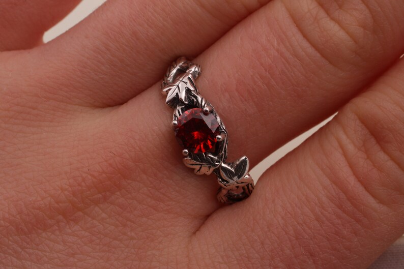 Hand Made Women Silver Ring Perfect Engagement Present Gift fo Her Custom Jewelery Oak Leaves Sterling Silver Ring by Chronicles