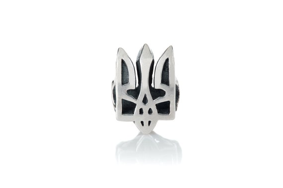 FREEDOM - Sterling Silver Charm by Chronicles, Unique Hand Made Jewelry, Fits bracelets, Unique gift for her, Ukrainian Trident Jewelry