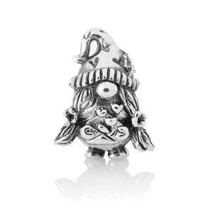 Elfenmädchen mit Liebesbrief – Charm aus Sterlingsilber von Chronicles, Valentinstagskollektion, passend für Armbänder, einzigartiges V-Day-Geschenk für Sie