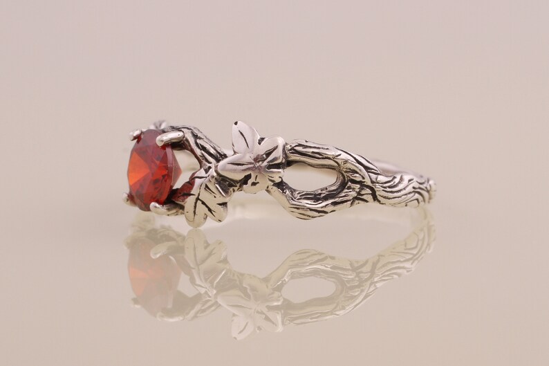 Hand Made Women Silver Ring Perfect Engagement Present Gift fo Her Custom Jewelery Oak Leaves Sterling Silver Ring by Chronicles