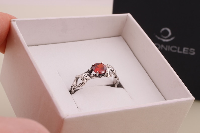 Hand Made Women Silver Ring Perfect Engagement Present Gift fo Her Custom Jewelery Oak Leaves Sterling Silver Ring by Chronicles