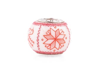 Ukrainian Pysanka Easter Egg - Unique Handcrafted Charm for European Style Bracelets by Chronicles Family, Unique Gift for Her