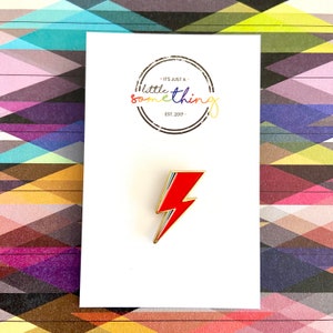 Lightning bolt pin badge image 1