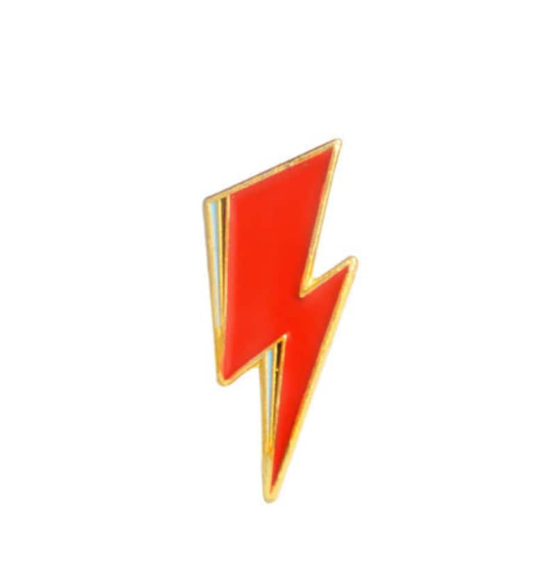 Lightning bolt pin badge image 2