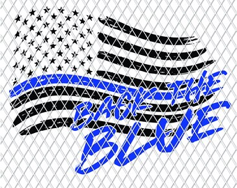 Back The Blue Svg Etsy