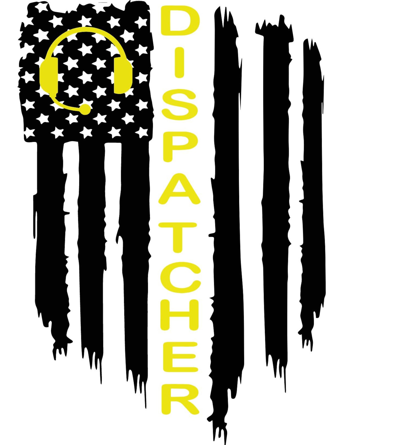 Dispatcher Flag SVG PNG Cricut Cameo download | Etsy