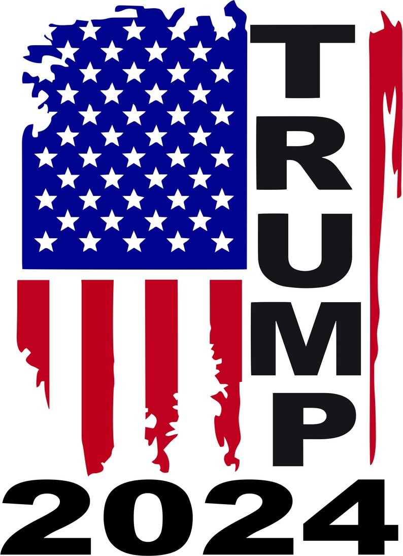 Trump 2024 Flag Svg Trump Svg Trump 2024 Svg Clipart For Etsy Images