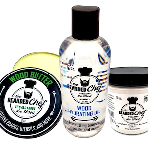 Butcher Block Wood Care Kit: Cleaner, Hydrating Oil & Butter