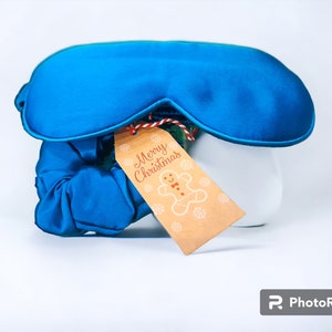 100% mulberry silk eye mask and scrunchie set