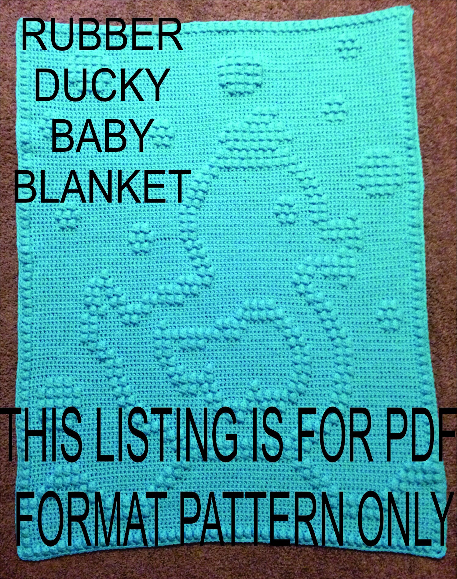 Rubber Ducky Baby Blanket Pattern Etsy