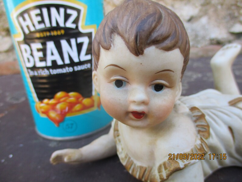 Vintage Ceramic Art Deco Period Bisque Porcelain Boy/girl Piano Babies