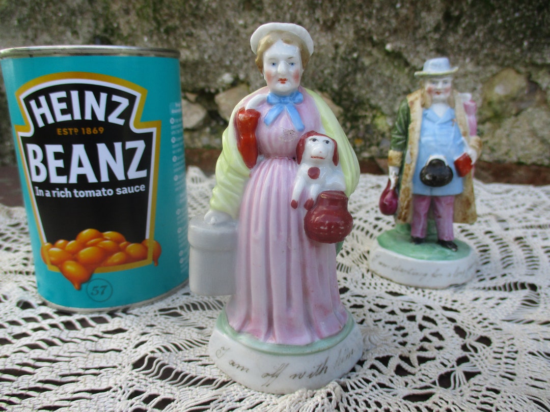 RARE Pair Staffordshire Match Striker Figurines Male & Etsy