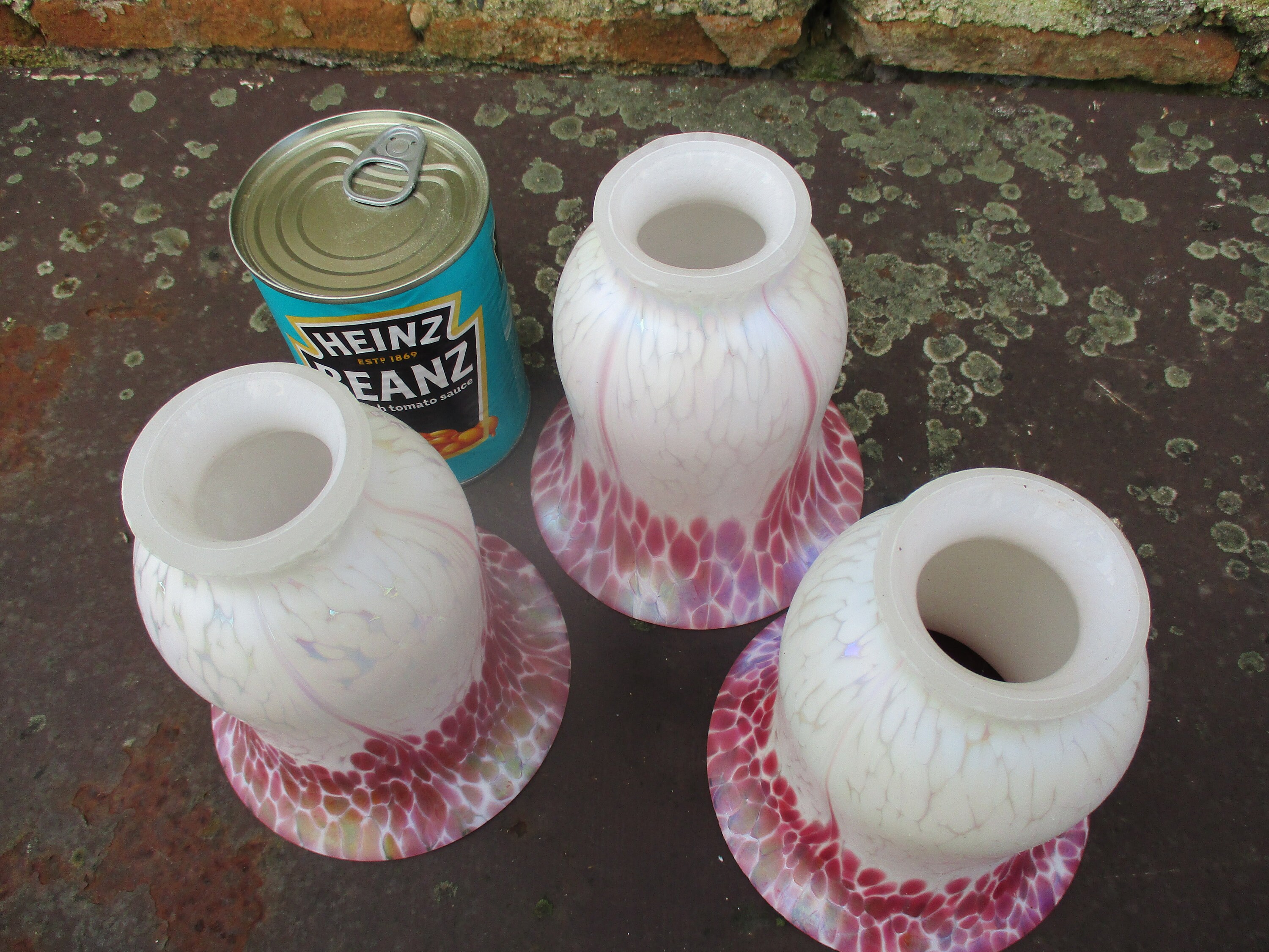 3 French Style Glass Tulip Shaped Lamp Shades for Hanging Etsy