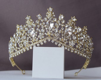 Corona Da Principessa Con Strass, Tiara Barocca Rotonda Per Sposa E Damigella – Colore Argento Rosa/viola