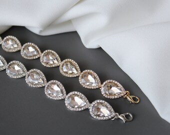 Silver Wedding Bracelet, Crystal Wedding Bracelet, Wedding Bracelet, Gemstone Bracelet, Bridesmaid Bracelet, Bridesmaid Gift