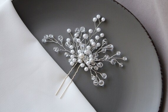 ヘアアクセサリー [SENTIMENTS] NO.544 [SILVER] SURFBOARD CRYSTAL HAIR PIN NO.544 [SILVER] SURFBOARD CRYSTAL HEART HAIR PIN