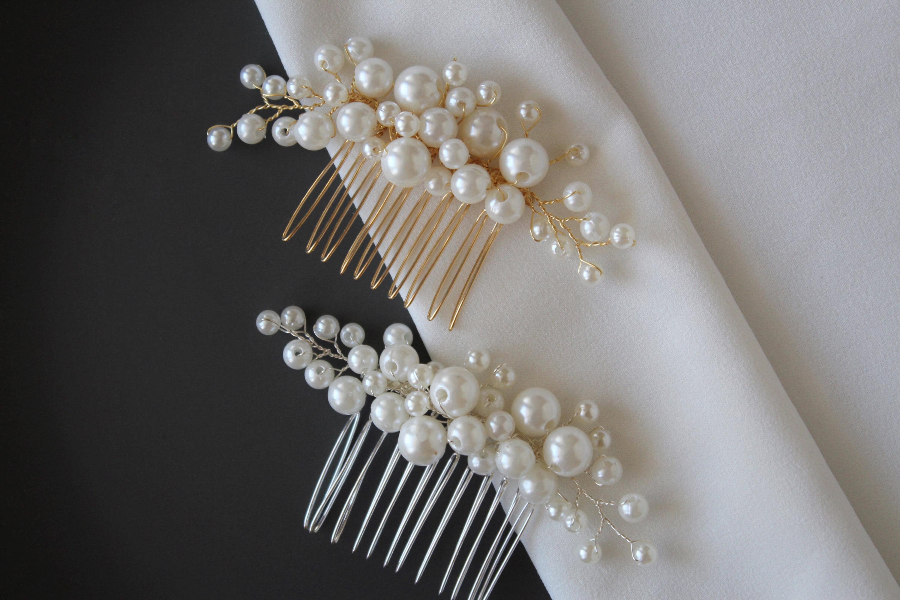 Lot De 6 Pics à Cheveux Mariage - Ivoire/crème Avec Perles, Pas Cher