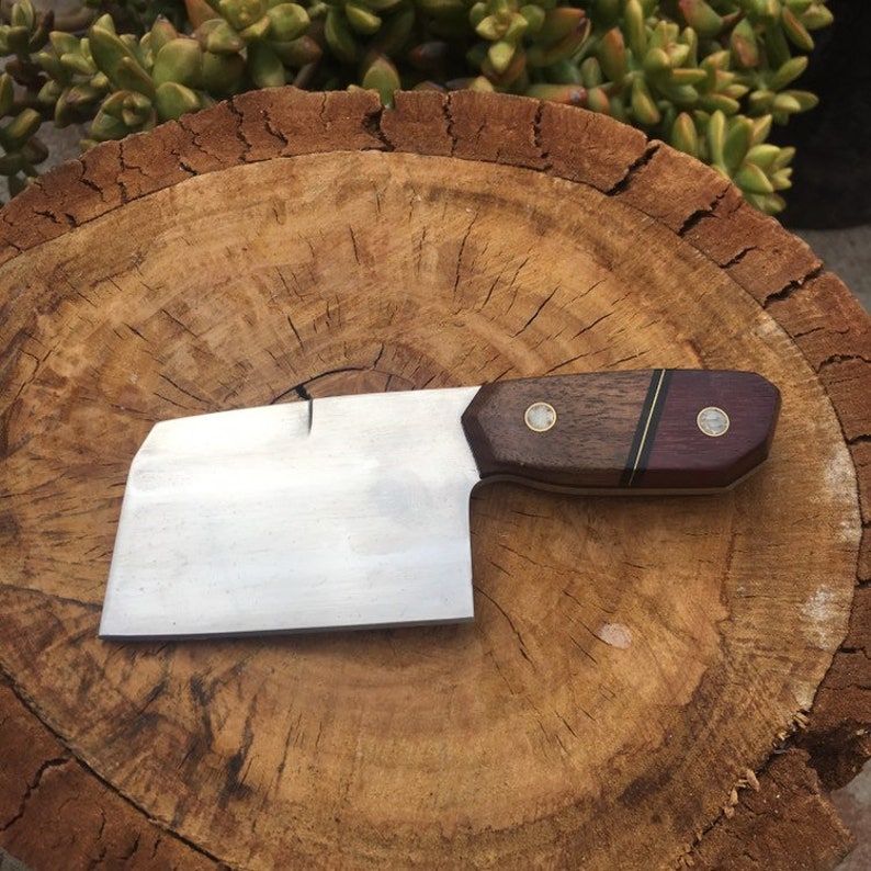 Handmade MiniCleaver Fixed Blade EDC Cleaver Knife w Kordivan Etsy