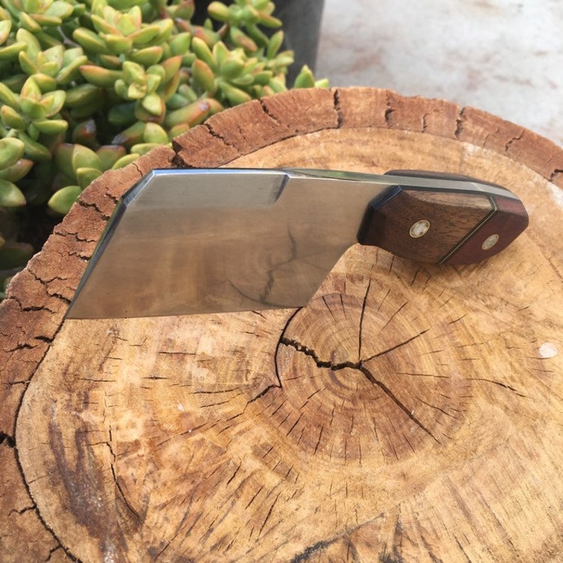 Handmade MiniCleaver Fixed Blade EDC Cleaver Knife w Kordivan Etsy