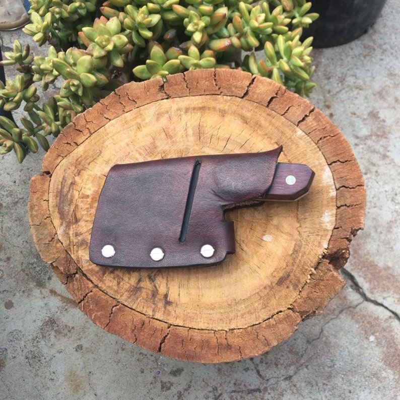 Handmade MiniCleaver Fixed Blade EDC Cleaver Knife w Kordivan Etsy